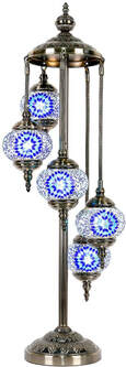 turkish mosaic lamp LED bulb stained glass 5 tier