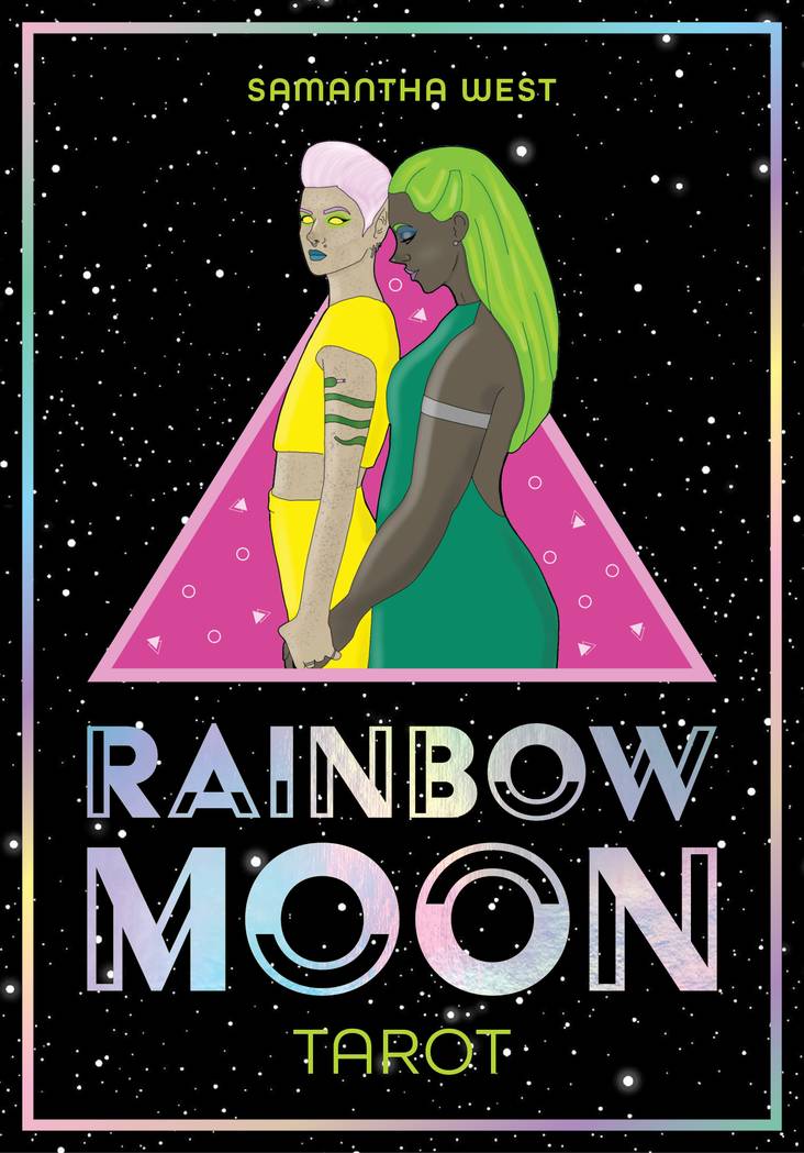 Samantha West Rainbow LGBTQ Genderless Genderfluid Moon Tarot Oracle Mystical Magical Cards Reading Arcana Clairvoyant Psychic