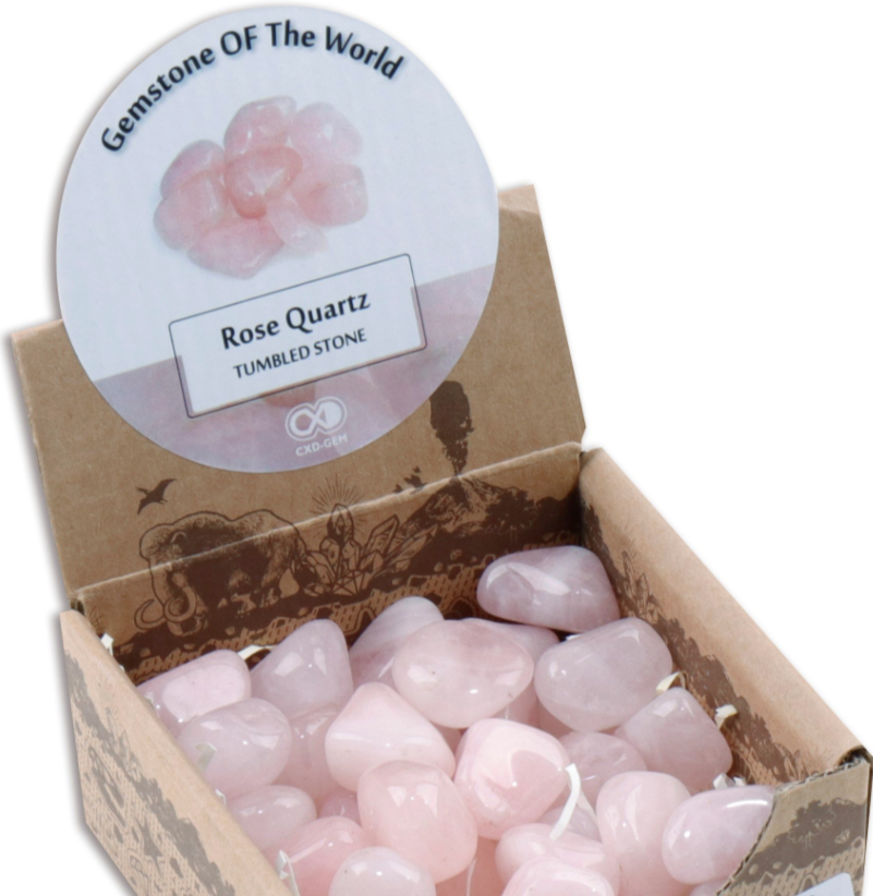 tumbled gemstone crystal rose quartz