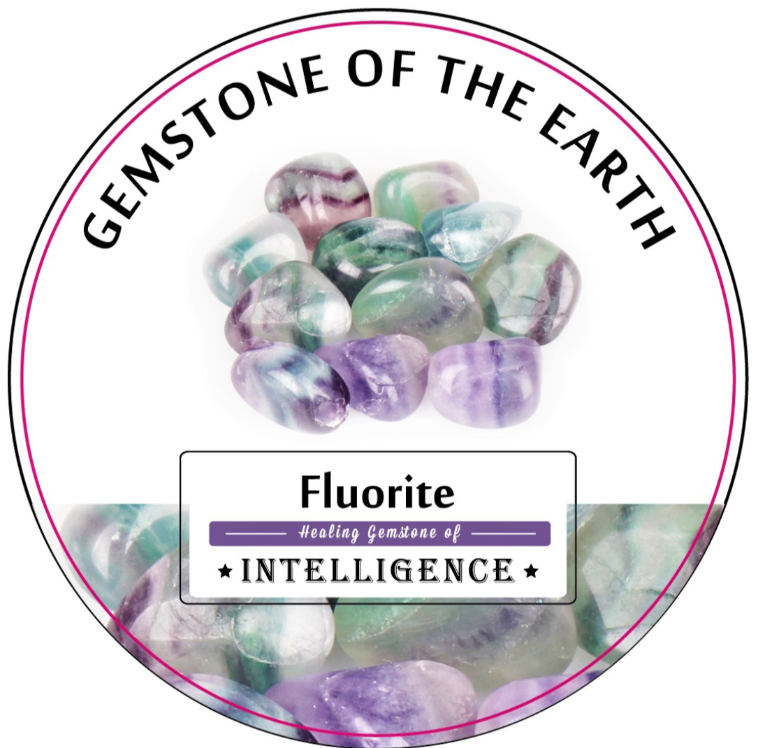 tumbled gemstone crystal fluorite rainbow