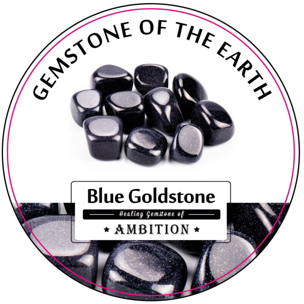 tumbled gemstone crystal blue goldstone