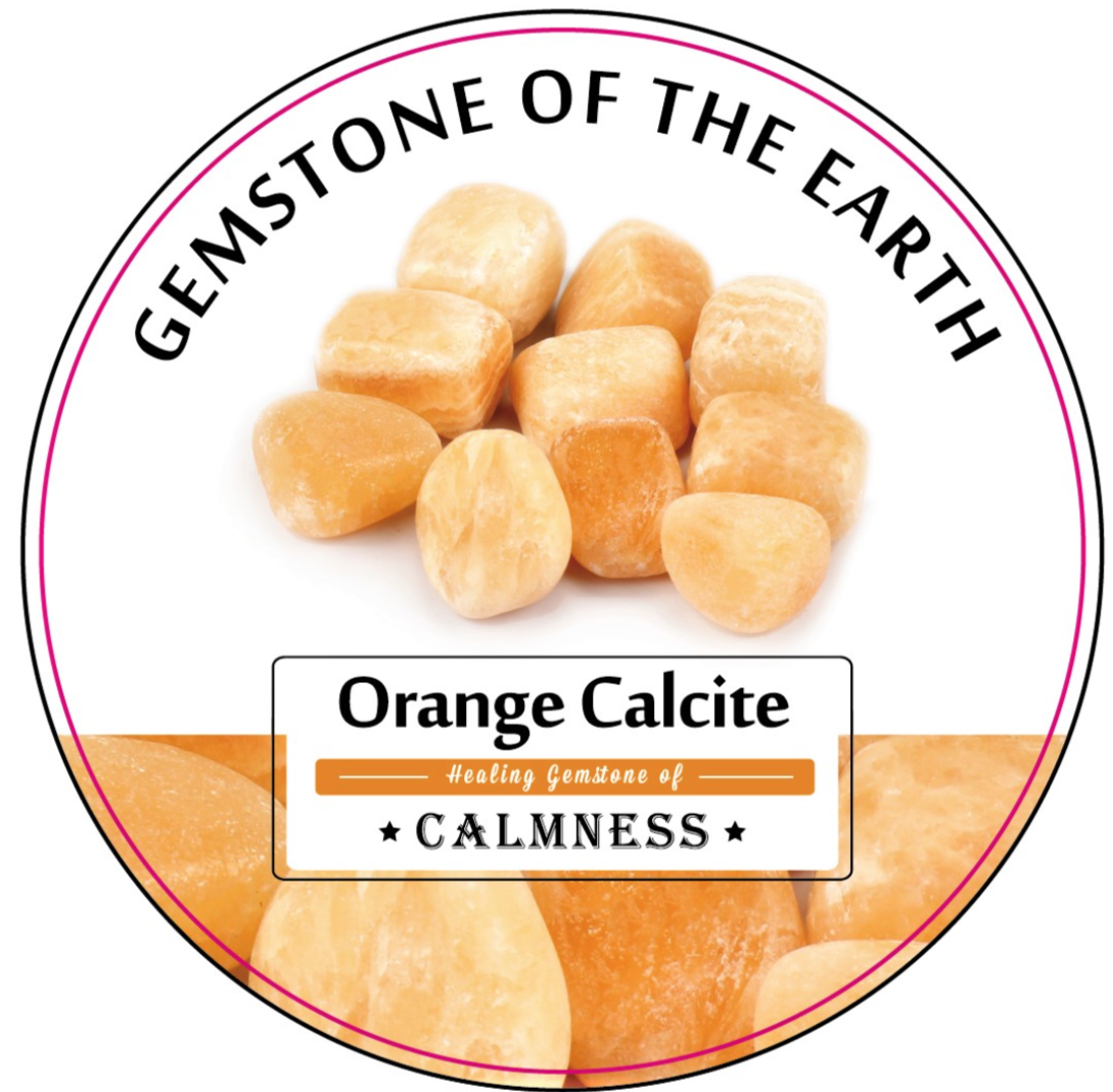 tumbled gemstone crystal orange calcite
