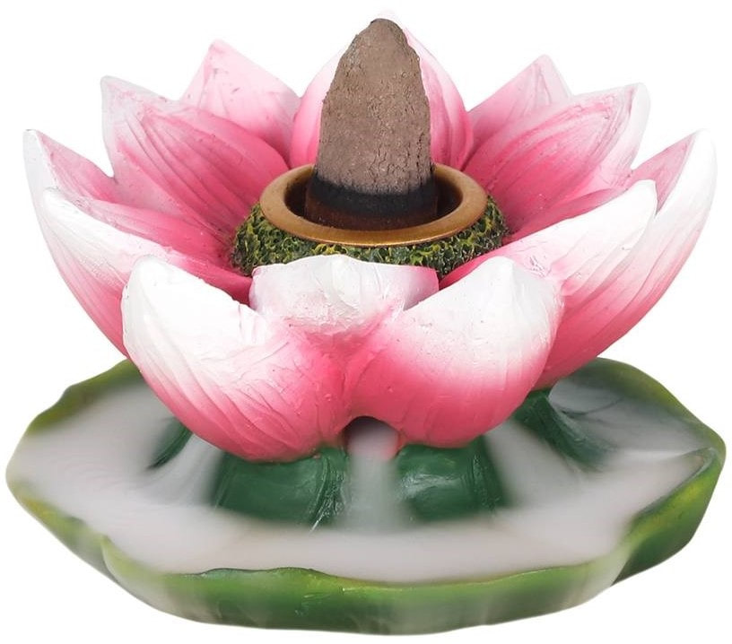 backflow burner cone incense waterfall smoke lotus flower coloured pink lilypad lily pad zen relaxing