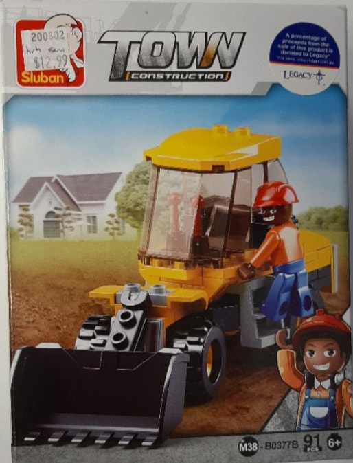 town construction digger hoe building blocks lego