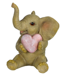 elephant sitting pink heart