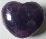 crystal gem stone amethyst heart carved
