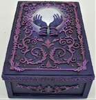 tarot box oracle trinket treasures purple orb in hands