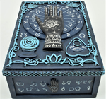 tarot box oracle trinket treasures blue palmistry
