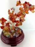 carnelian red agate gemstone tree crystal base