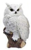 snowy owl white small 15cm glitter
