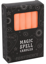 magic spell candle rituals aroma wax paraffin orange confidence