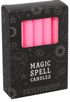 magic spell candle rituals aroma wax paraffin pink friendship