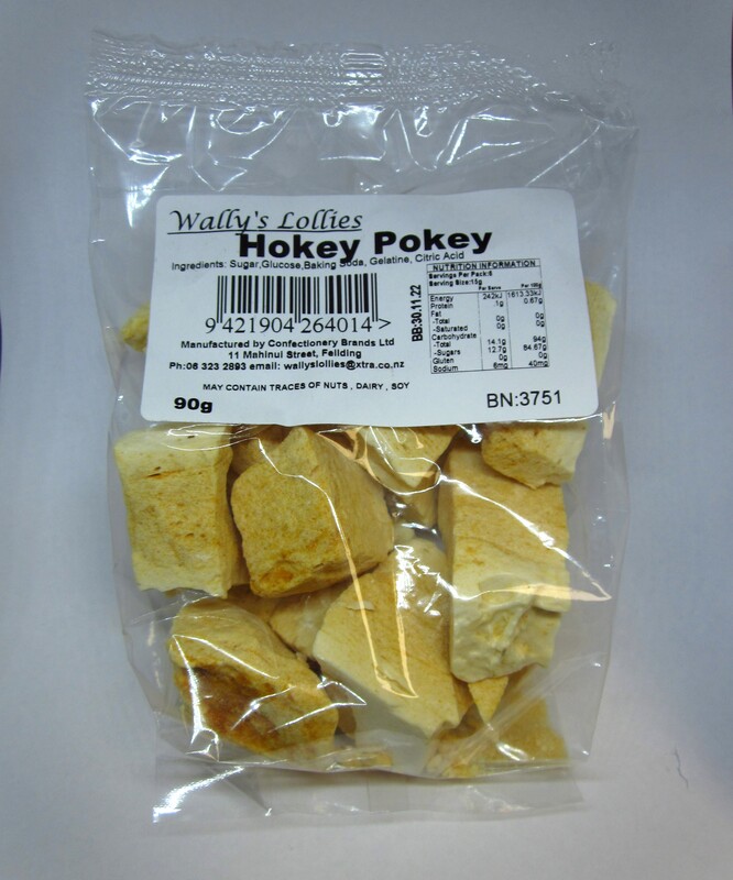 Hokey Pokey no artificial flavours wallys lollies
