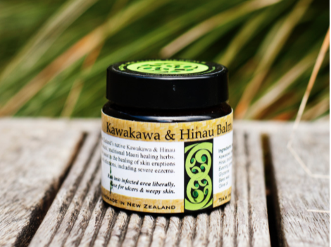 kawakawa & hinau balm cream excema psoriasis wounds aching joints skin ailments.
