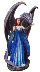 dragon fairy magic mythical fantasy purple blue pretty large