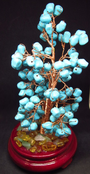 gemstone turquoise crystal tree