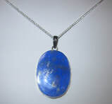 lapis lazuli necklace pendant indian sterling silver