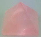 rose quartz crystal gemstone polished pyramid