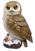 Brown owl large 26cm snow