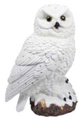 Snowy Owl Large 26cm white glitter