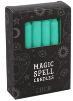 magic spell candle rituals aroma wax paraffin green luck