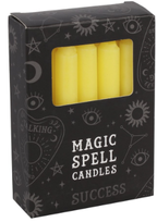 magic spell candle rituals aroma wax paraffin yellow success