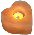Natural himalayan salt tealight holder heart shaped