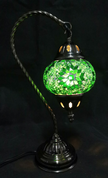 turkish mosaic lamp LED bulb stained glass swan neck