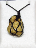 Kauri macrame rope necklace pendant amber New Zealand