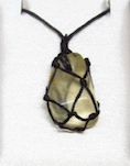 Kauri macrame rope  necklace pendant amber New Zealand