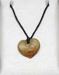 Kauri heart necklace pendant amber New Zealand