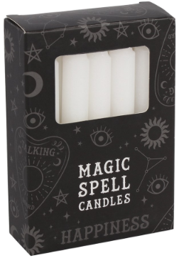 magic spell candle rituals aroma wax paraffin white happiness